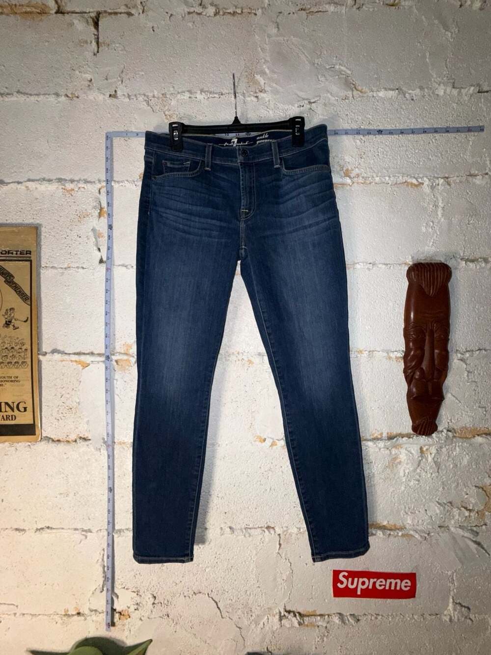 7 For All Mankind Ankle Gwenevere Skinny Jeans Size 32 - Picture 1 of 8